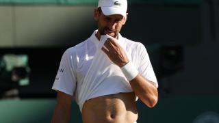Novak Djokovic, durante la semifinal de Wimbledon ante Jannik Sinner