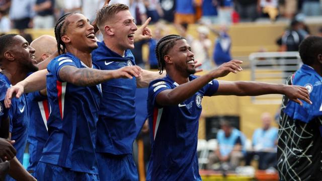 Los jugadores del Chelsea celebran el título del Mundial de Clubes.