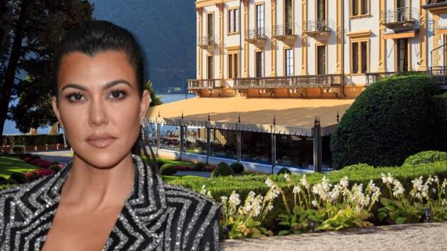 Kourtney Kardashian, en un montaje de EL ESPAÑOL.