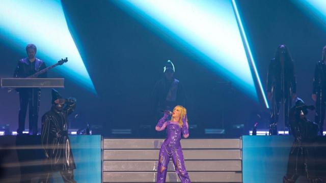 Kylie, durante una actuación.