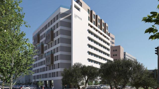 Plano general del hotel desde el exterior