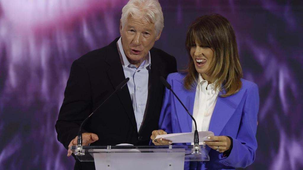 Richard Gere y Alejandra Silva en un acto en Madrid el pasado junio.