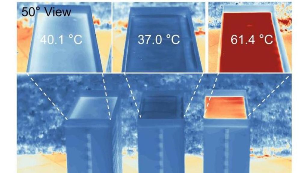 Prueba de materiales metaemisores térmicos