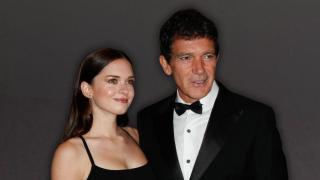 Antonio Banderas, con su hija Stella del Carmen, en un acto celebrado en Madrid en 2019.