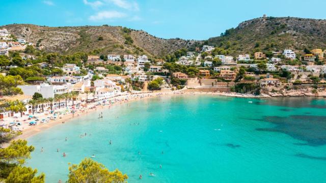 Playa de El Portet, en Moraira.