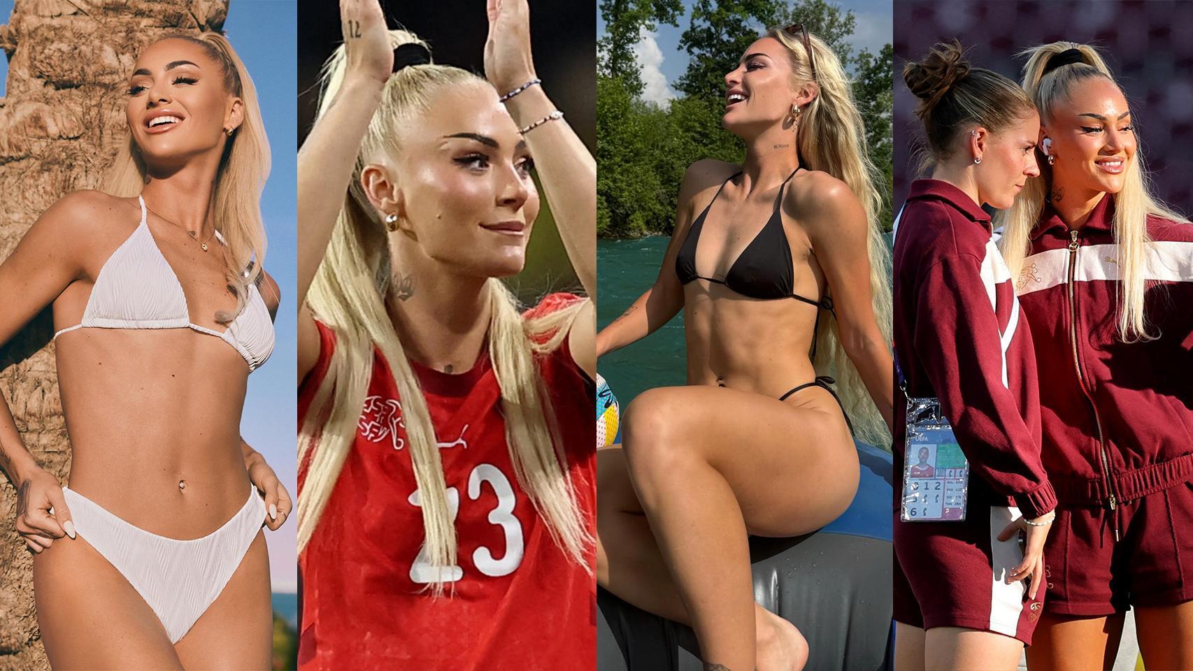 Alisha Lehmann, en su faceta como futbolista y modelo