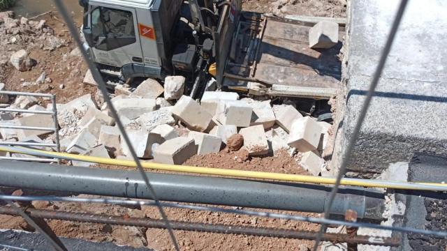 El nuevo desprendimiento en el puente del municipio soriano de San Esteban de Gormaz