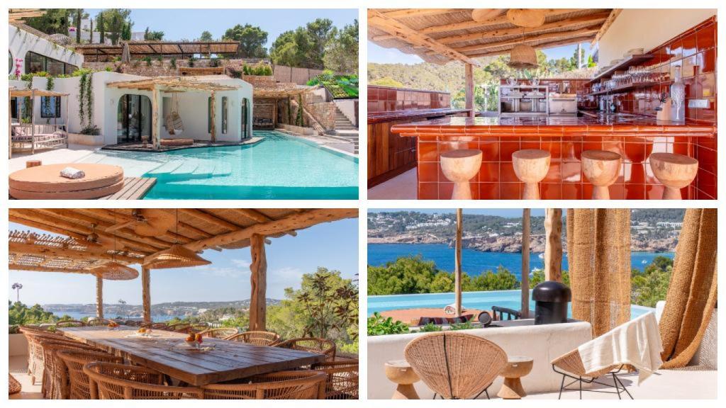 Los espacios exteriores de la casa de Karol G en Ibiza.