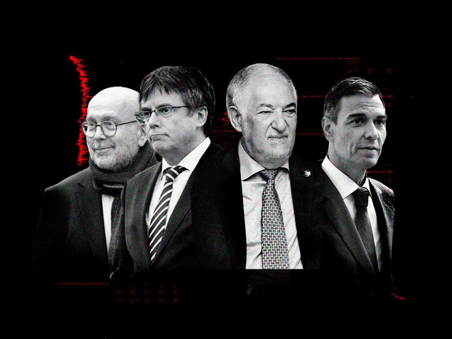Gonzalo Boye, Carles Puigdemont, Conde-Pumpido y Pedro Sánchez.