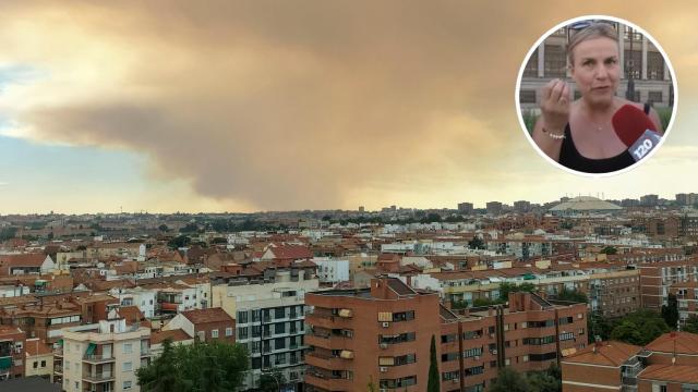 Una turista de Madrid lamenta el incendio de Méntrida (Toledo).