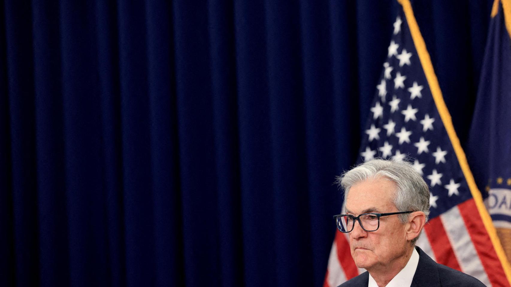 El presidente de la Fed, Jerome Powell, durante una rueda de prensa.