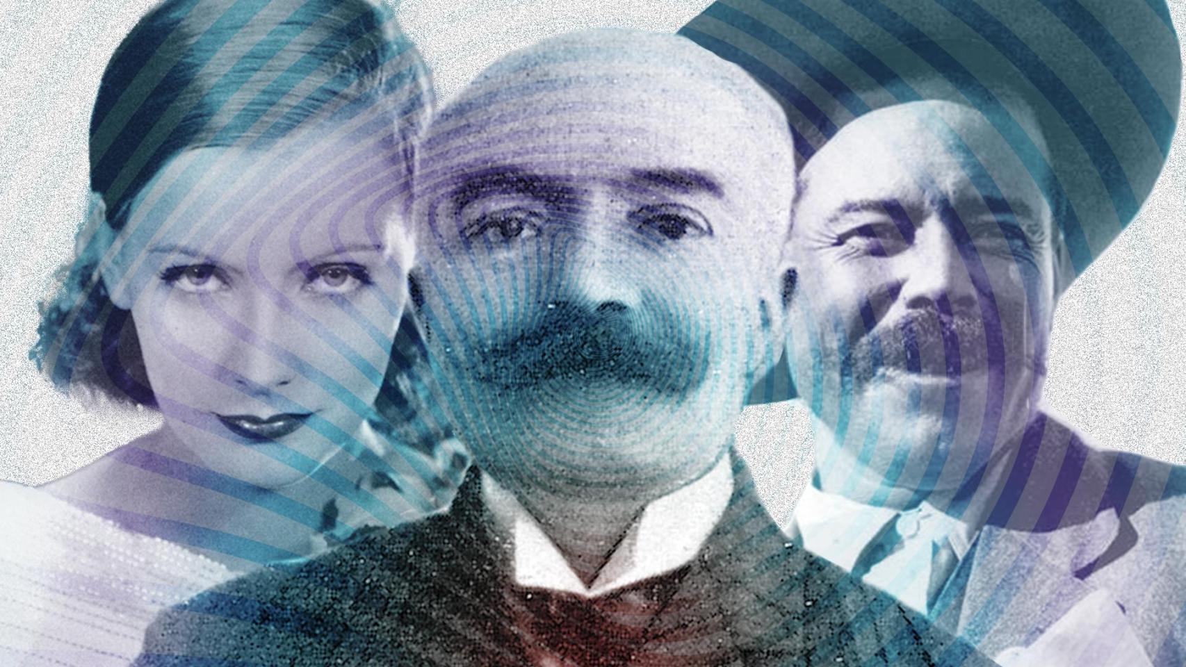 Greta Garbo, Emilio Salgari y Pancho Villa. Diseño: Rubén Vique