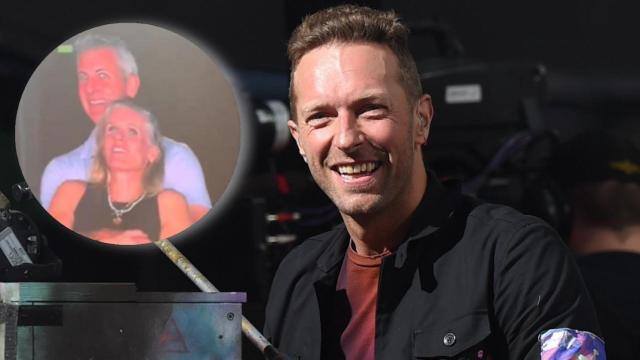 Chris Martin y la pareja de infieles en un montaje de JALEOS.