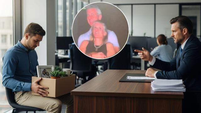 Un jefe despidiendo a un empleado.