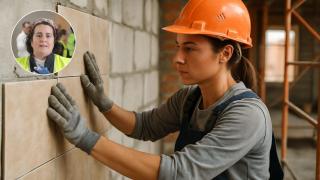 Una albañila sin rodeos ante la falta de mujeres en la obra: "Una peluquera gana 1.000€ y en la construcción 100€ al día"