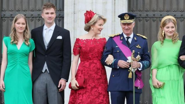 Los Reyes de Bélgica y sus hijos.