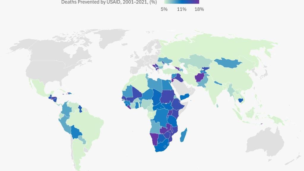 Muertes prevenidas gracias a programas adheridos a USAID entre 2001 y 2021.