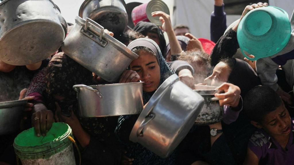 Las 'colas del hambre' en Gaza.