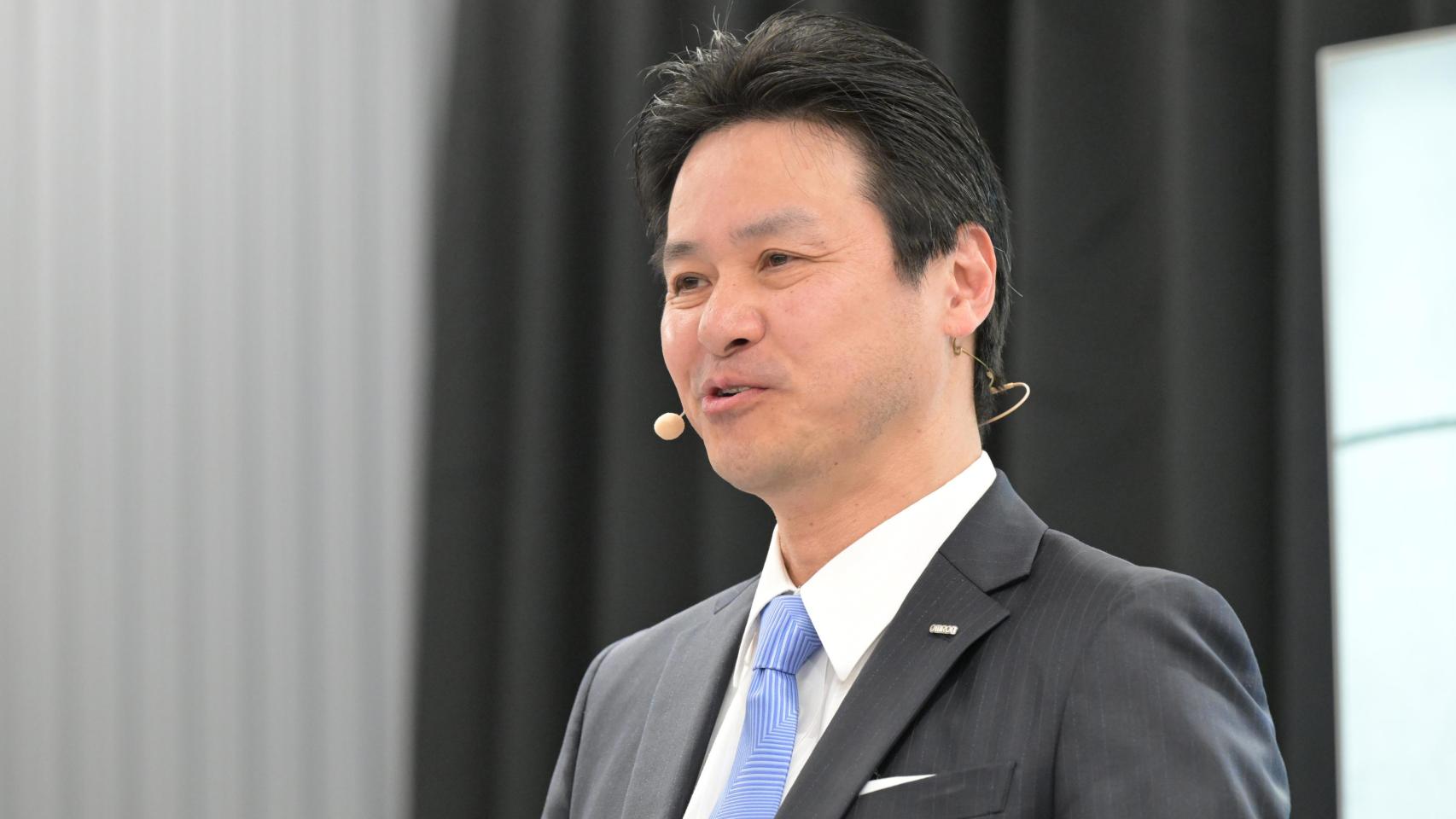 Junta Tsujinaga, CEO de OMRON, en el ATC de Stuttgart (Alemania).