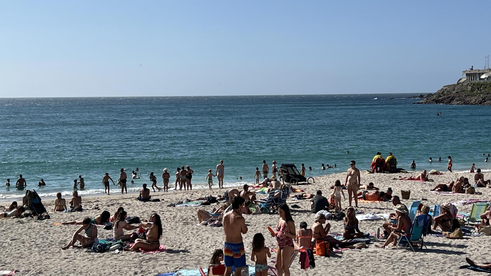 La playa de Orzán, en A Coruña.
