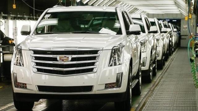 Línea de montaje de General Motors en su planta de Texas