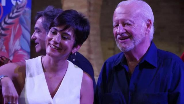 Juan Echanove junto a la ministra Isael Rodríguez en Almagro.