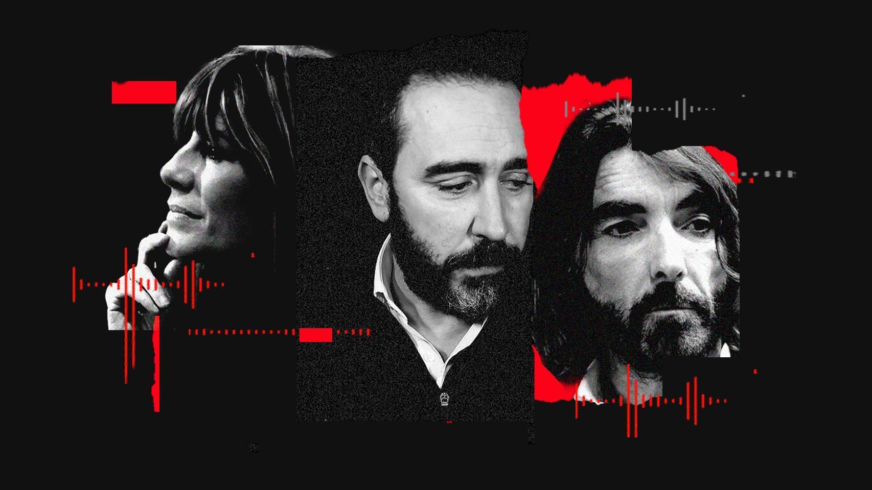 Begoña Gómez, Víctor de Aldama y Javier Hidalgo en un montaje elaborado por EL ESPAÑOL.
