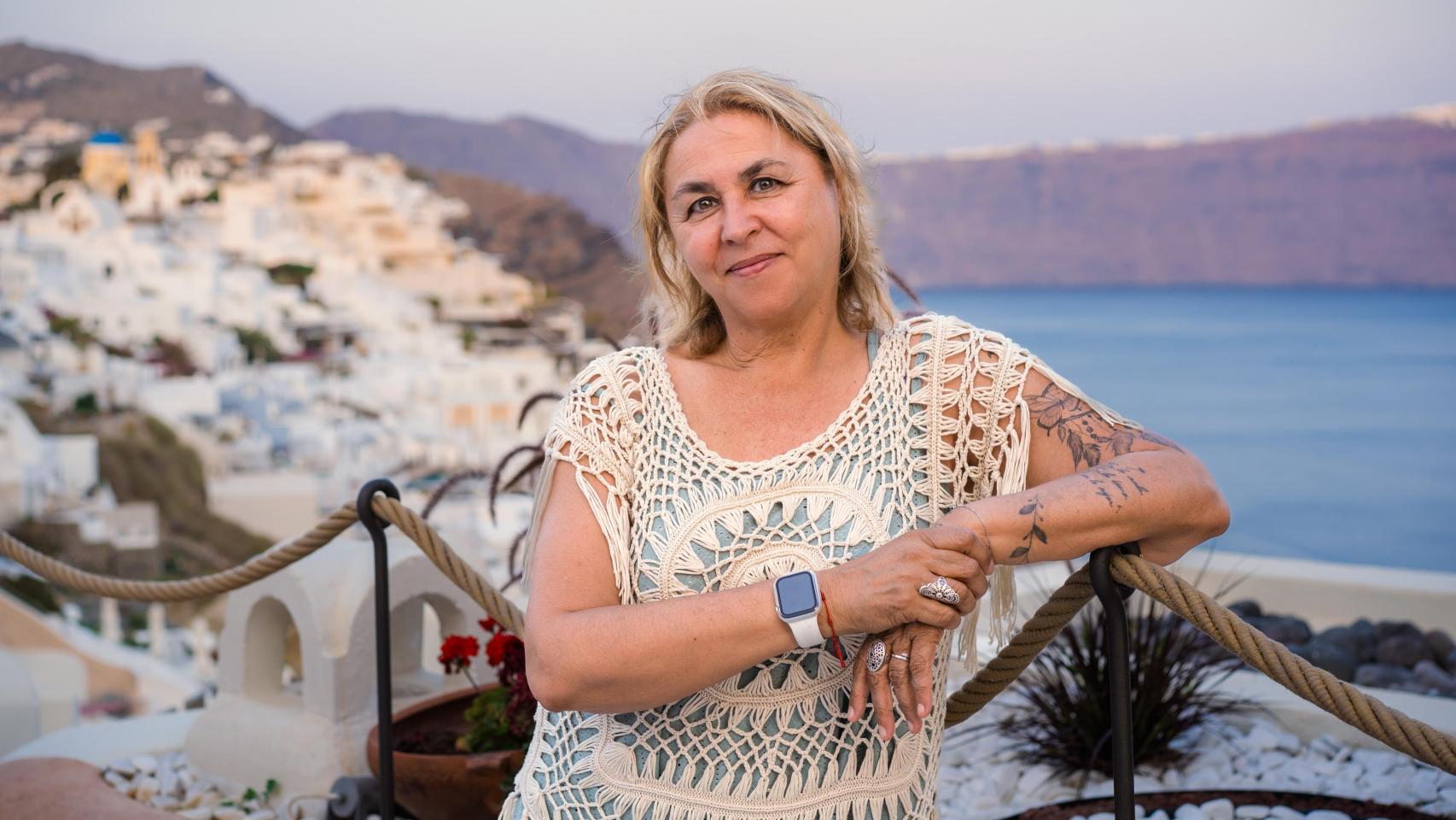 Megan Maxwell en Santorini.