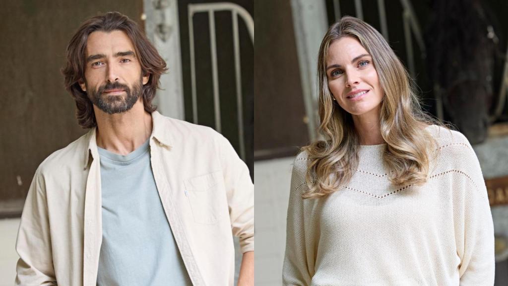 Aitor Luna y Amaia Salamanca en posados oficiales de la serie 'Pura sangre'.