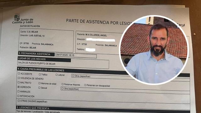 Parte médico aportado por el alcalde de Puerto de Béjar, Ángel Miña