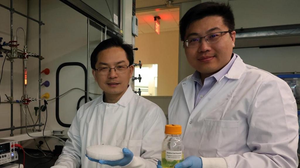 Liangbing Hu y Shu Hu, ingenieros de la Universidad de Yale.