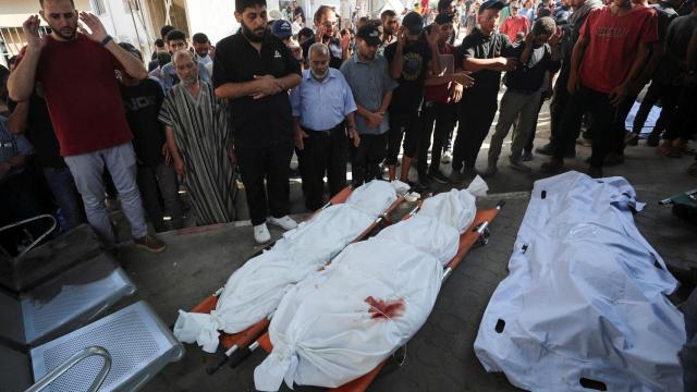 Palestinos muertos por fuego israelí en Gaza el 29 de julio.