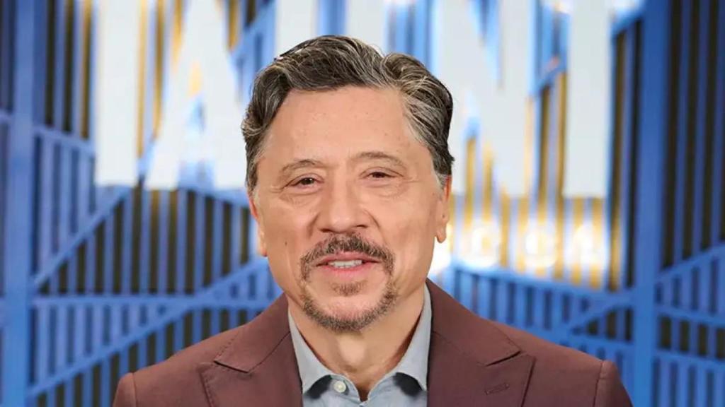 Carlos Bardem durante la rueda de prensa de la serie 'La Agencia'.