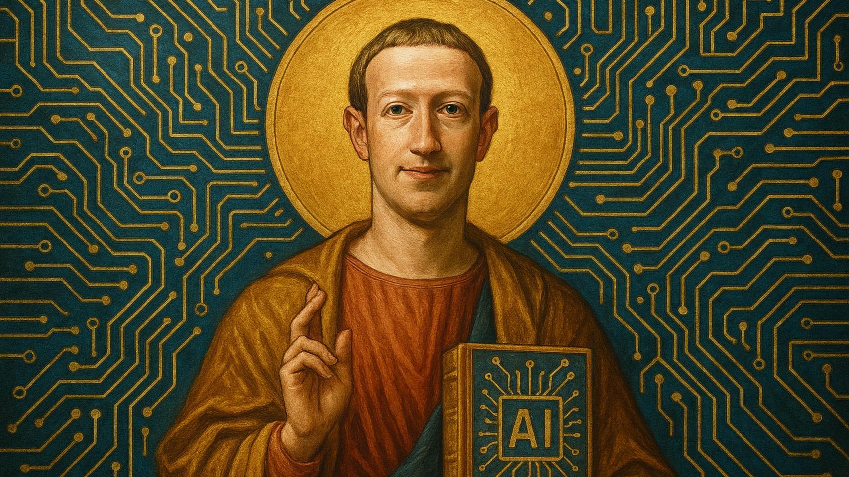 Recreación de Zuckerberg en un contexto religioso, gracias a una imagen generada por IA.