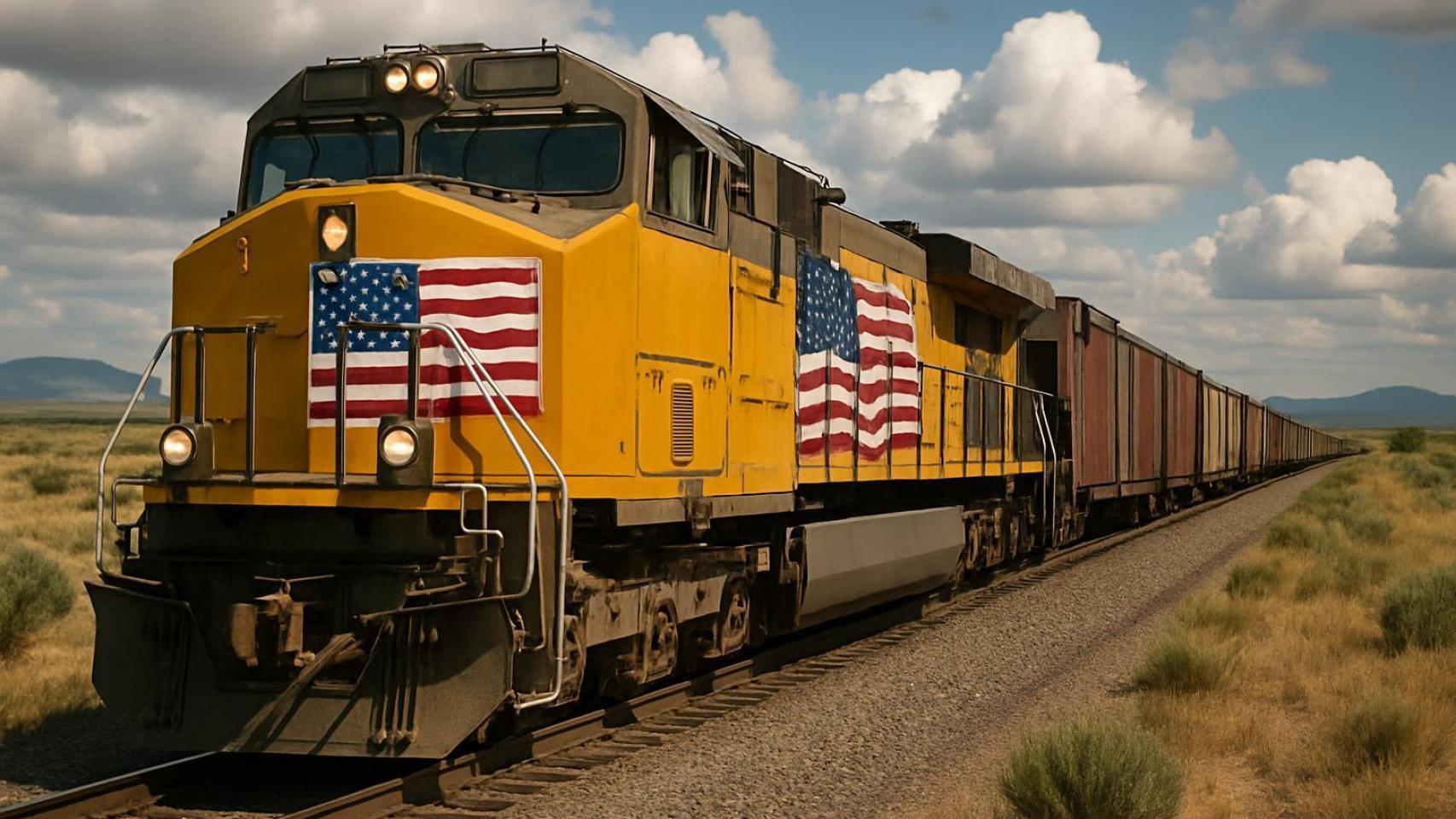 Este tren de carga transcontinental conectaría lugares como California y Ohio sin paradas intermedias.