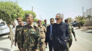 President Al-Burhan during the interview with Bernard-Henri Lévy.