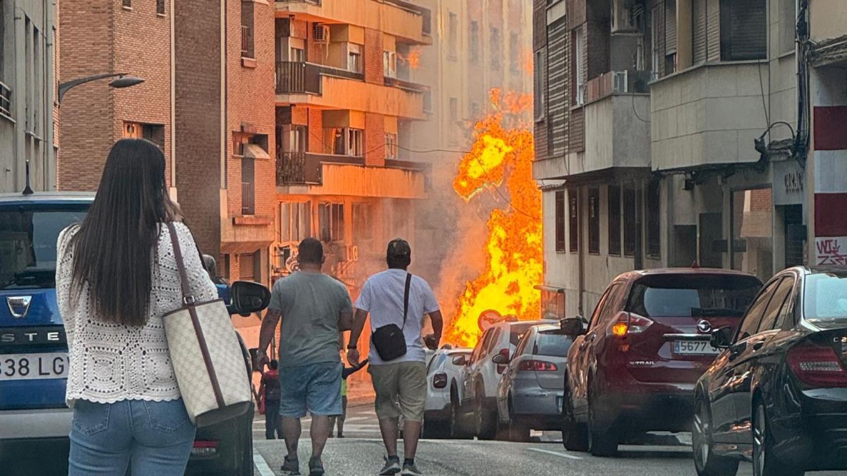 Explosión de gas en la calle regimiento de Toledo