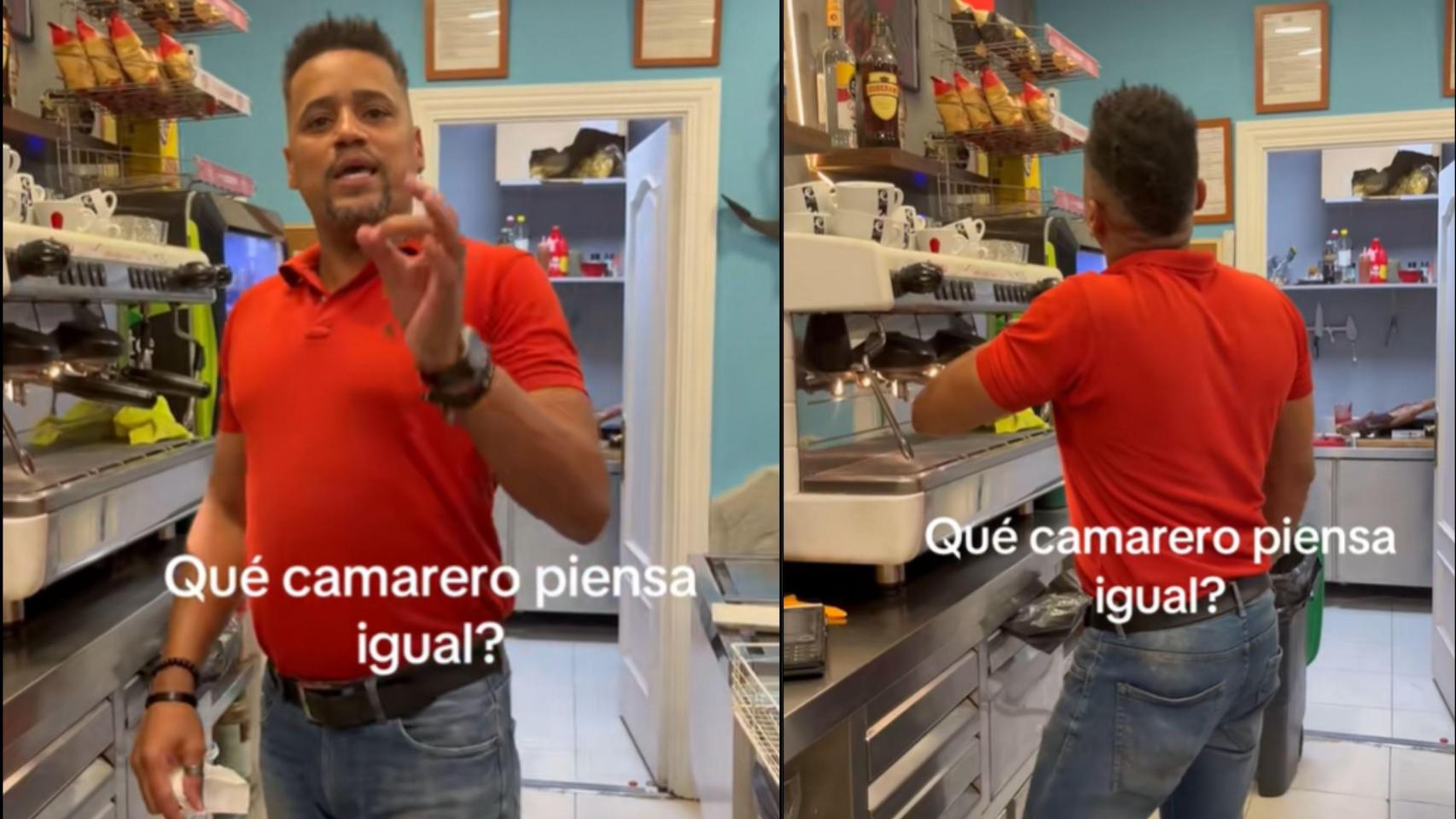 Un camarero de un bar de Zaragoza.