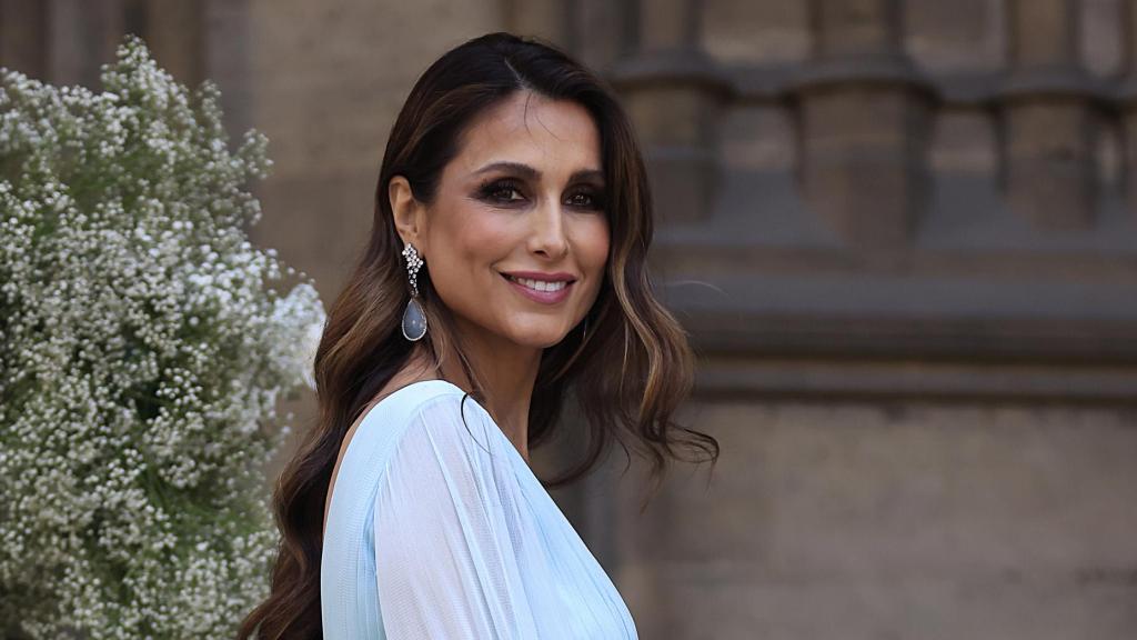 Paloma Cuevas, en la boda de Daniel Clará, hijo de Rosa Clará, y Anne Marie Collins en París, el 3 de junio de 2023.
