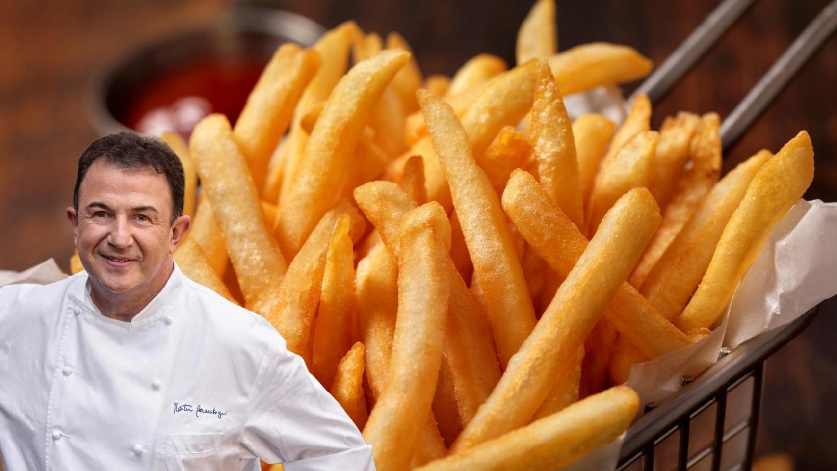 Martín Berasategui en un montaje de El Español