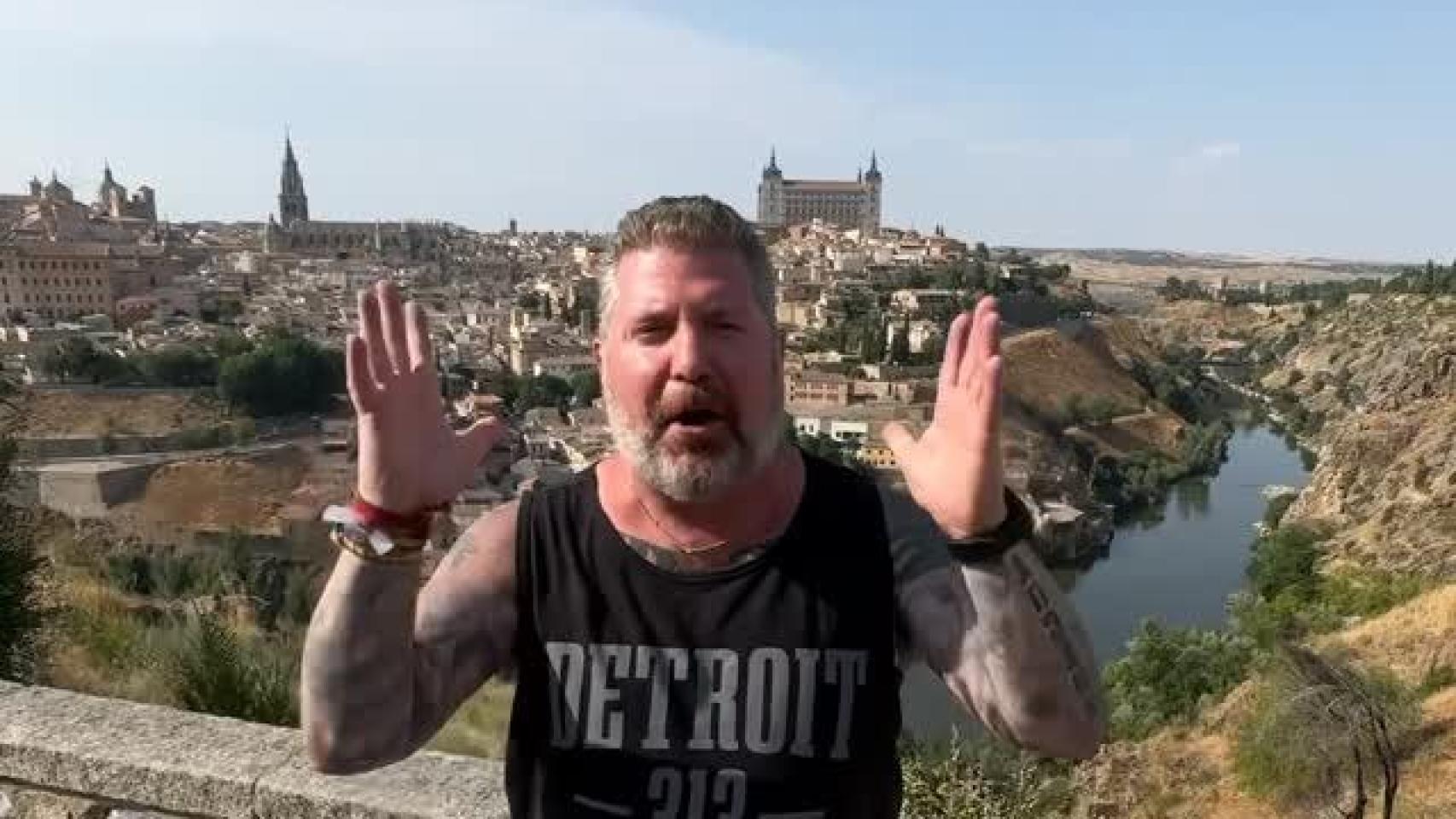 Larry Shy en Toledo. Foto: redes sociales del 'influencer'.