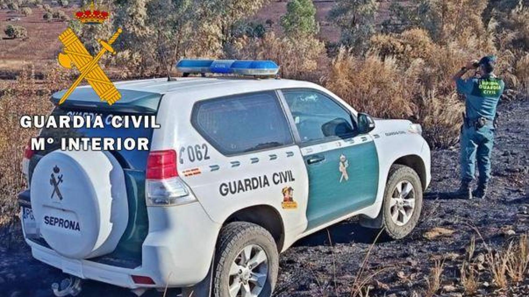 Un vehículo de la Guardia Civil