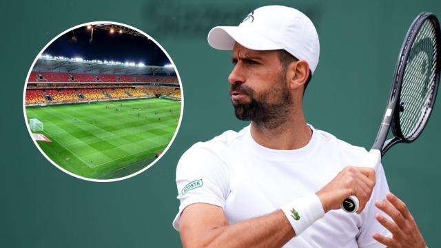 Novak Djokovic y el estadio del Le Mans FC