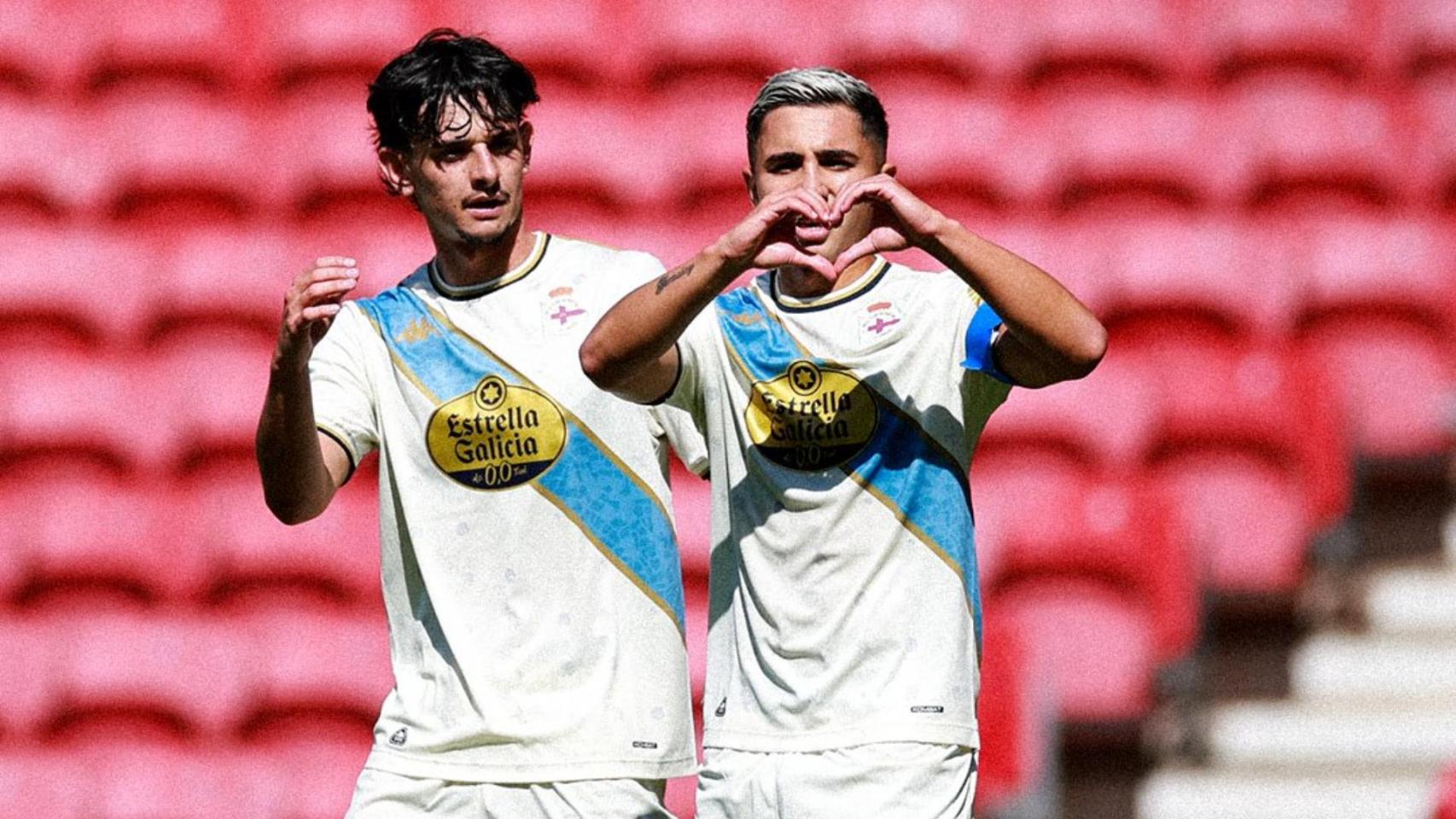 Patiño y Yeremay durante el encuentro contra el Middlesbrough.