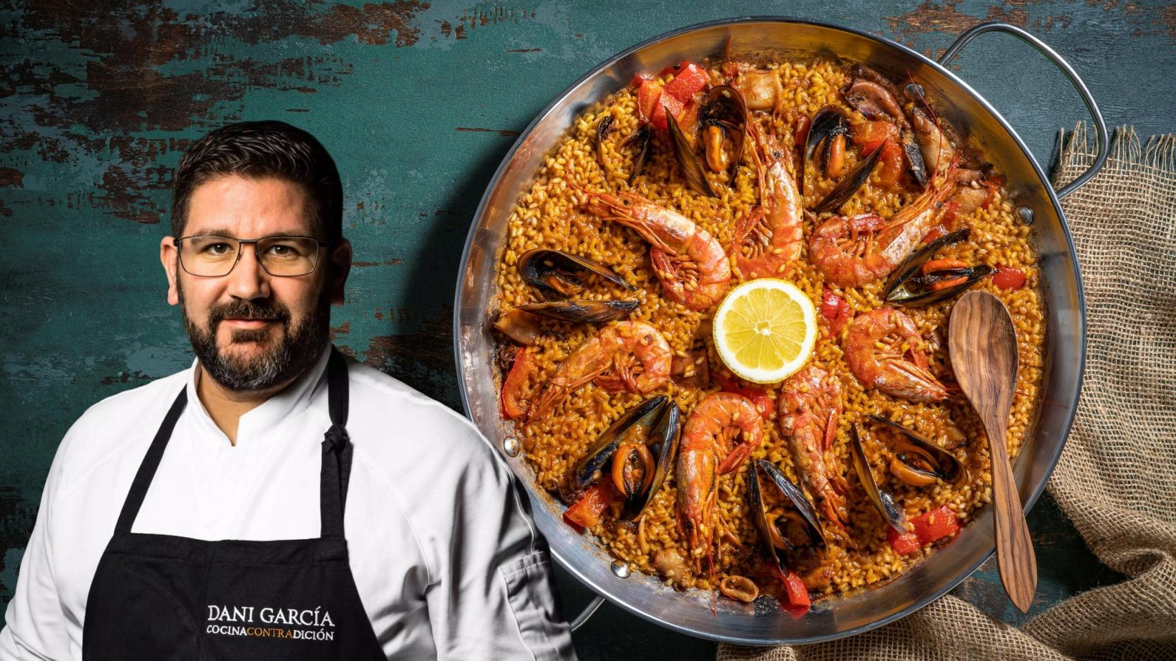 El chef Dani García en un montaje de El Español