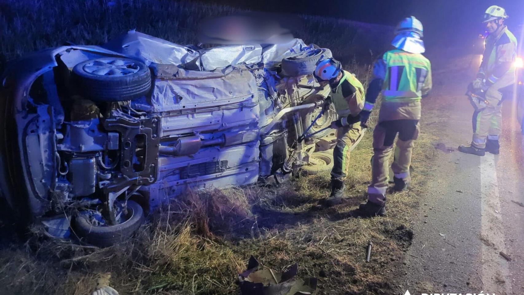 Uno de los vehículos siniestrados.