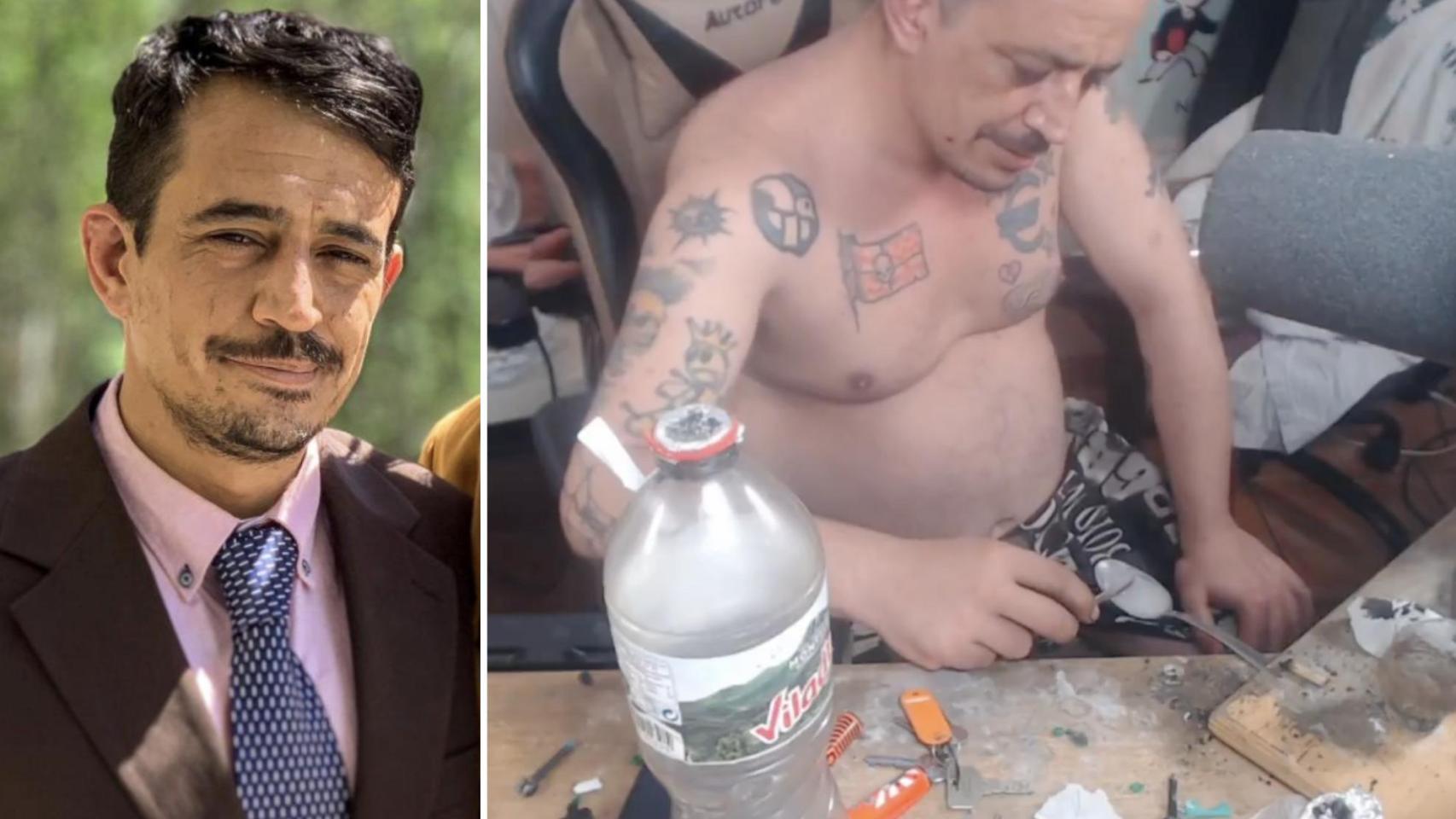 Simón Pérez, antes y después de su caída en el infierno de las drogas.