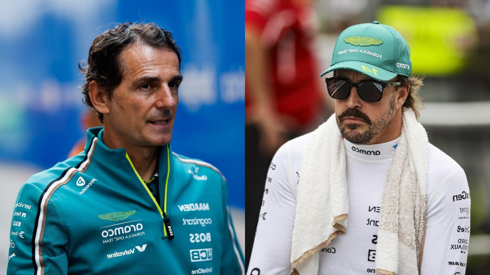 Imagen de Pedro de la Rosa y Fernando Alonso.