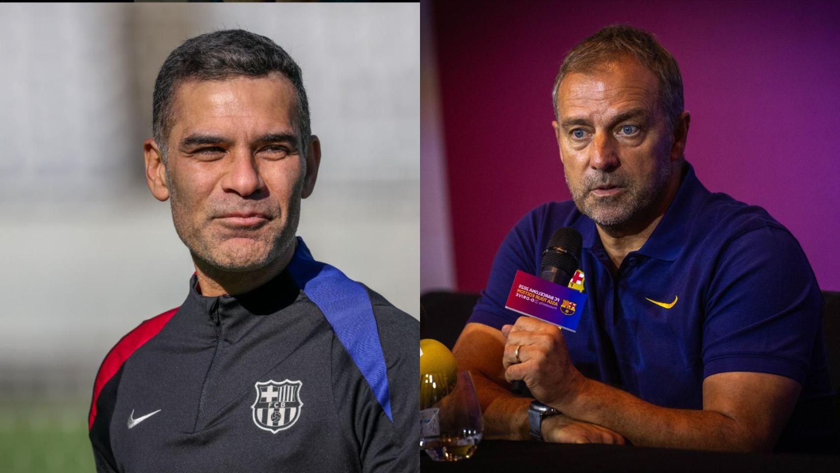 Imagen de Rafa Márquez y Hansi Flick.