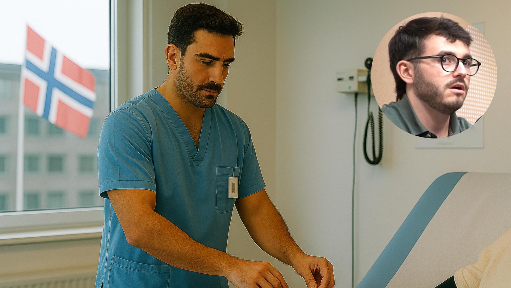 Montaje de un enfermero creado con IA.